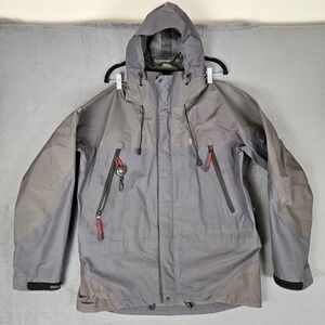 Victorinox‎ Jacket Mens Medium Gray Gore Tex XCR Waterproof Shell Outdoor *READ